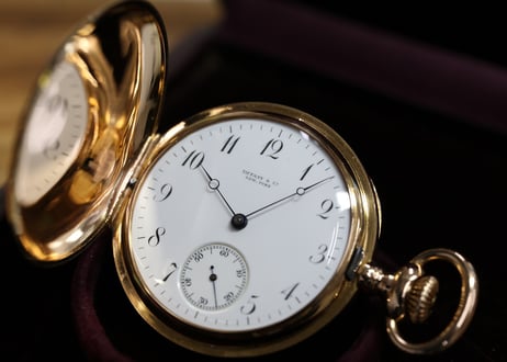 AY-9C ティファニー　Tiffany & Co.　懐中時計　K18RG　BOX付き