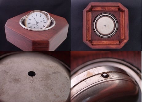 AK-39A　マリンクロノメーター型　デテント  Marine Chronometer 　鍵巻き鍵合せ置時計