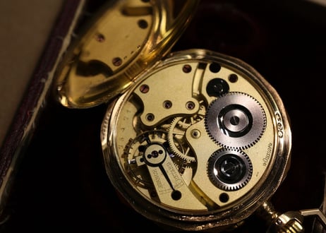 AX-16B A LA GERBE D'OR A.CHAPUS PARIS　懐中時計 K18RGダイヤカットデザインケース