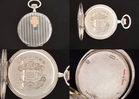 AX-24A  ロンジン　LONGINES　ニエロケース Cal.19.25　懐中時計