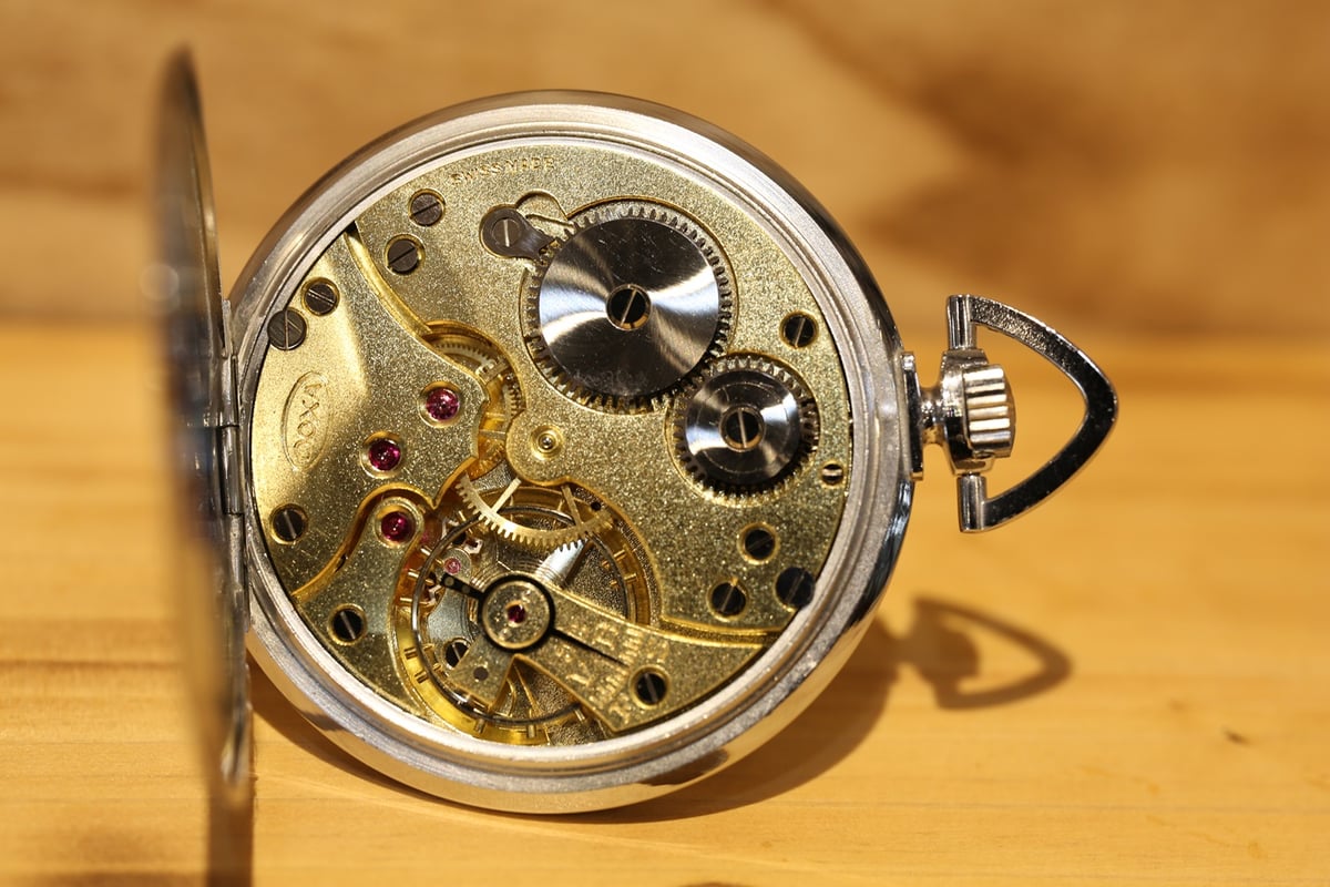 AX-60C ドクサ DOXA 懐中時計 ブラックミラーダイヤル