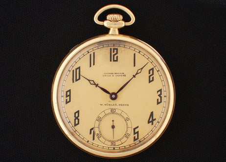 AZ-47B　ユリスナルダン   チューラーＷネーム 　Ulysse Nardin　　W.TURLER BERNE　K18YG  懐中時計　BOX付き