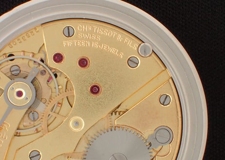 BB-14B   ティソ　 CHs TISSOT＆FILS　ブラックツートンセクターダイヤル　Antimagnetique　懐中時計