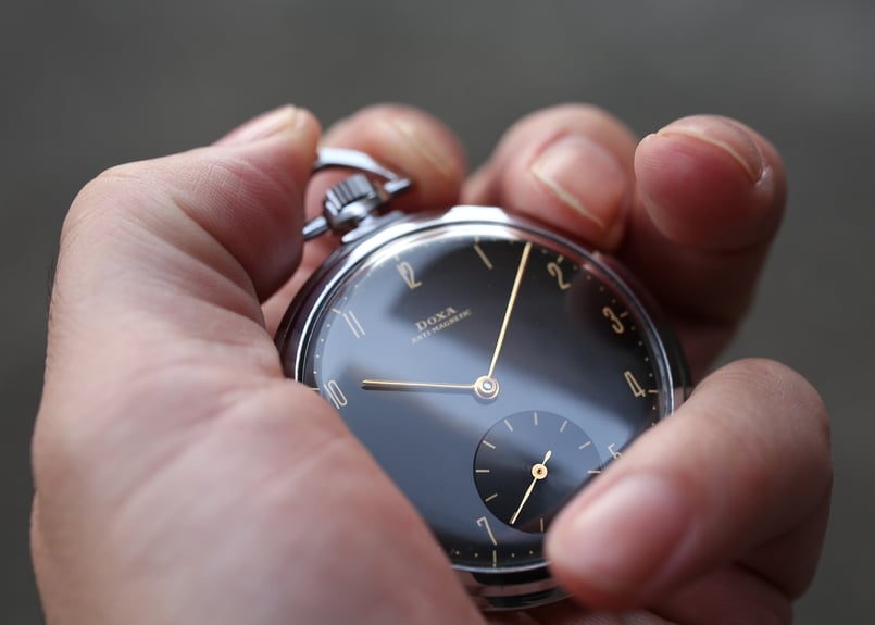 AX-60C ドクサ DOXA 懐中時計 ブラックミラーダイヤル | アンティーク