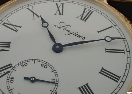 AV-26B　ロンジン　LONGINES　K18YG彫金ケース　Cal.878.4　懐中時計