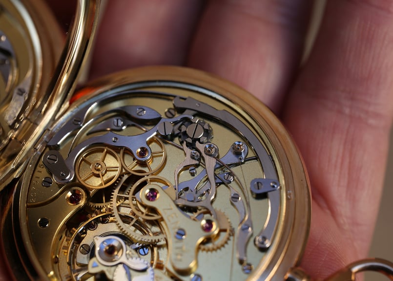 懐中時計 AT-14B ゼニス クロノグラフ ZENITH chronograph 懐中時計 K14RG