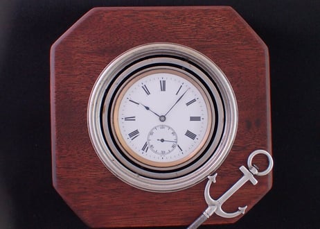 AK-39A　マリンクロノメーター型　デテント  Marine Chronometer 　鍵巻き鍵合せ置時計