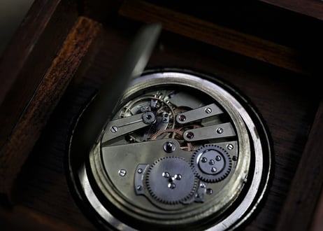 AK-39A　マリンクロノメーター型　デテント  Marine Chronometer 　鍵巻き鍵合せ置時計