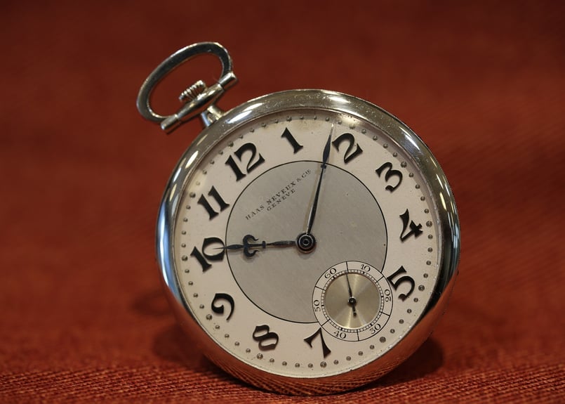 AX-17C ハース HAAS NEVEUX&Cie 懐中時計 K18WG サファイア巻き