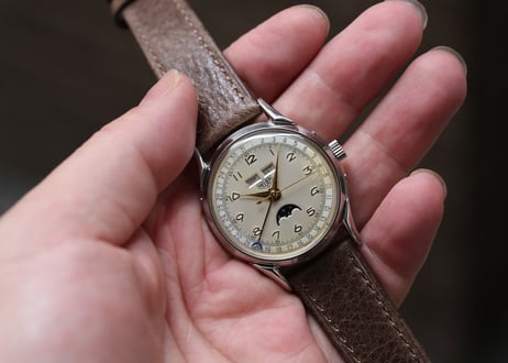 BA-43B  ホイヤー　HEUER　トリプルカレンダームーンフェイズ 　Triple Calendar Moon Phase　 手巻き
