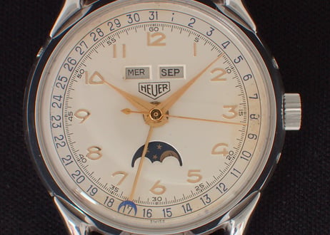 BA-43B  ホイヤー　HEUER　トリプルカレンダームーンフェイズ 　Triple Calendar Moon Phase　 手巻き