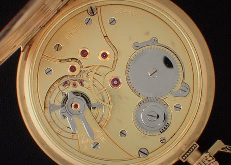 AX-59A　ゼニス 　クロノメーター　　ZENITH　Chronometre　薄型懐中時計　K18YGケース エナメル装飾