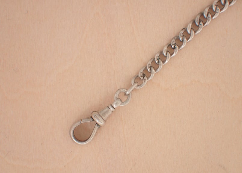 BA-25 Robert Pringle & Sons 懐中時計用アンティークシルバーチェーン