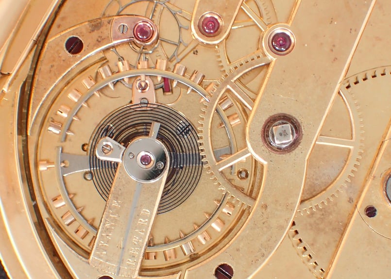 AT-70B H.モーザー H.Moser ＆ Cie. 鍵巻鍵合せ懐中時計 K18YGハン