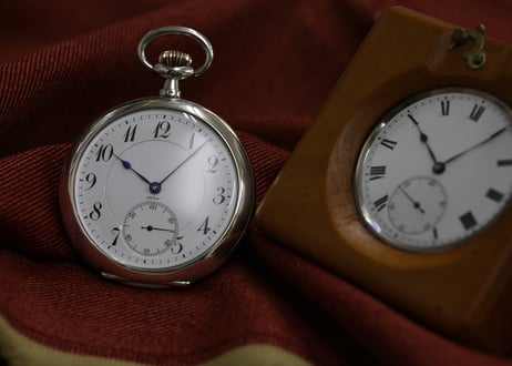 服部時計店 懐中時計 稼働 兜マーク 銀 アンティーク 明治時代