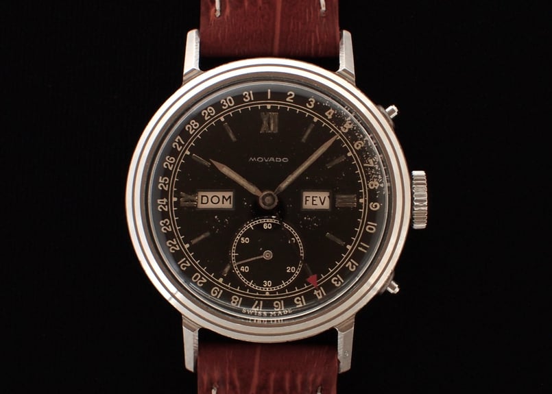 AX-38C モバード MOVADO カレンドグラフ Cal.470 ブラックダイヤル |