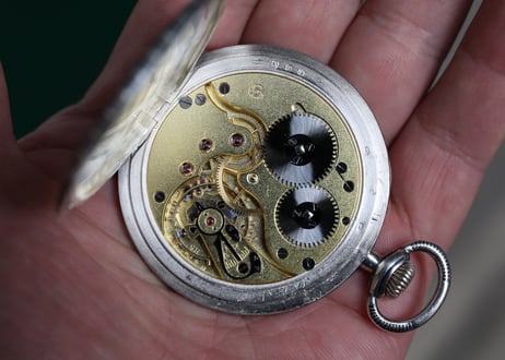 BA-55B   IWC  International Watch Co.　シルバーニエロ仕上げケース　懐中時計