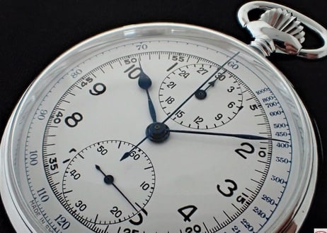 AS-89B　ホイヤー  HEUER　クロノグラフ懐中時計　バルジューCal.5　 ミントコンディション