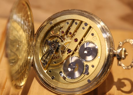 AX-58B 　 IWC　インターナショナルウォッチカンパニー　Cal.74　K14YGハンターケース懐中時計　極上