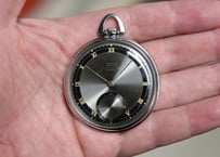 BB-14B   ティソ　 CHs TISSOT＆FILS　ブラックツートンセクターダイヤル　Antimagnetique　懐中時計