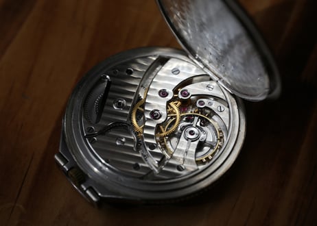 AT-40B　サンティミエ スクールウォッチ　 École d'horlogerie de Saint-Imier 　懐中時計 シルバーニエロ仕上げケース　希少