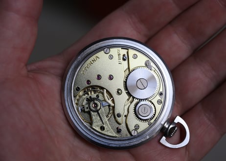 BB-15B  エテルナ ETERNA　懐中時計　ブラックミラーダイヤル