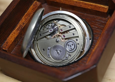 AK-39A　マリンクロノメーター型　デテント  Marine Chronometer 　鍵巻き鍵合せ置時計