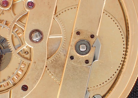 AT-70B　 H.モーザー　H.Moser ＆ Cie. 鍵巻鍵合せ懐中時計　K18YGハンターケース