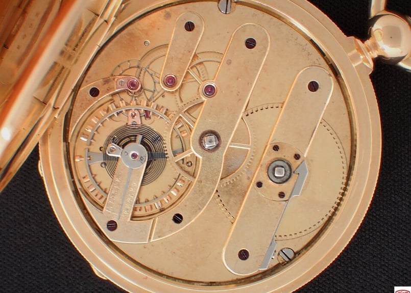 AT-70B H.モーザー H.Moser ＆ Cie. 鍵巻鍵合せ懐中時計 K18YGハン