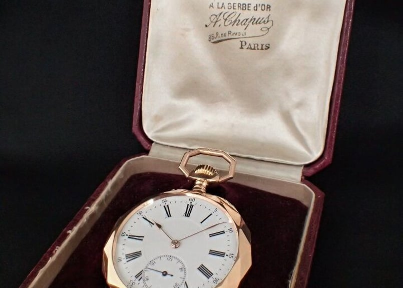 AX-16B A LA GERBE D'OR A.CHAPUS PARIS 懐中時計 K18R