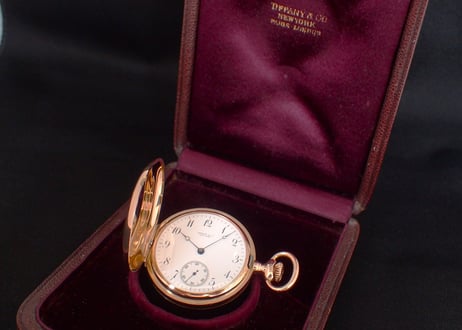 AY-9C ティファニー　Tiffany & Co.　懐中時計　K18RG　BOX付き