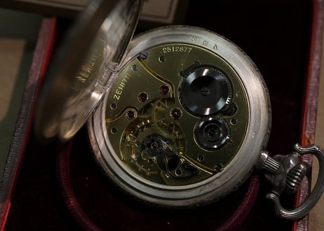 AＵ-40B　ゼニス　ZENITH　「ＡＡＲＡＵ」シューティングフェスタ懐中時計　オリジナルBOX・ペーパー付属