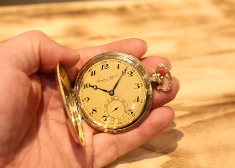 AX-58B 　 IWC　インターナショナルウォッチカンパニー　Cal.74　K14YGハンターケース懐中時計　極上