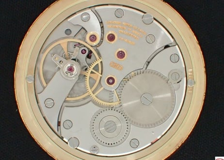 AV-26B　ロンジン　LONGINES　K18YG彫金ケース　Cal.878.4　懐中時計