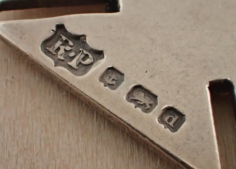 BA-25　Robert Pringle & Sons　懐中時計用アンティークシルバーチェーン