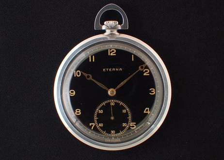 BB-15B  エテルナ ETERNA　懐中時計　ブラックミラーダイヤル