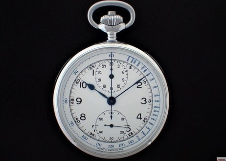 AS-89B　ホイヤー  HEUER　クロノグラフ懐中時計　バルジューCal.5　 ミントコンディション
