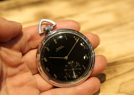 AX-60C 　ドクサ　 DOXA　懐中時計　ブラックミラーダイヤル