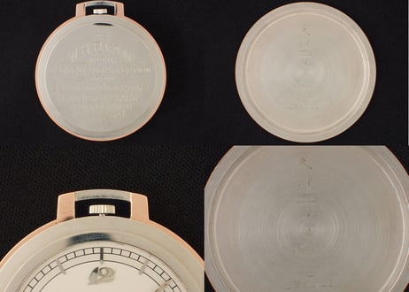 AY-10B  モバード　MOVADO　薄型懐中時計　K14WG・PG　キンバリー・クラーク社記念品