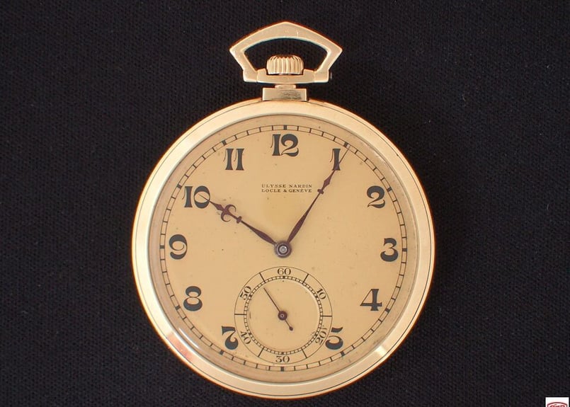 ゆ*ん様 金時計ケースのみ　18k 刻印あり AV-7B ユリスナルダン K18YG薄型ケース懐中時計 BOX付き