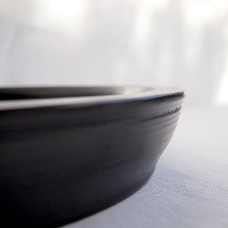 赤木明登]パン皿 大（黒） | gallery maruyama stitch