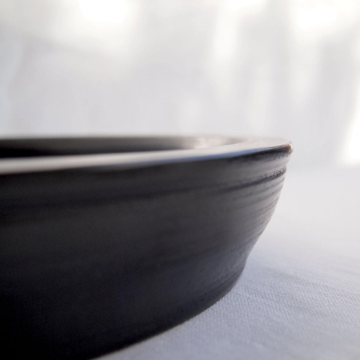 赤木明登]パン皿 大（黒） | gallery maruyama stitch