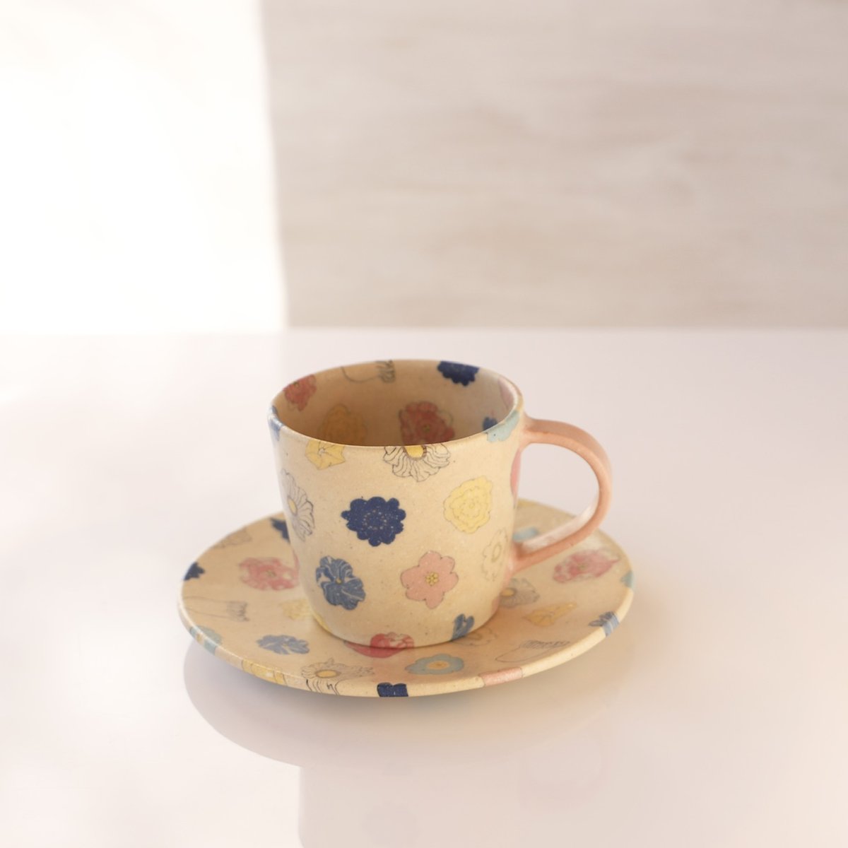 田中ちあき]フラワーパターン5寸皿・マルチ | gallery maruyama stitch