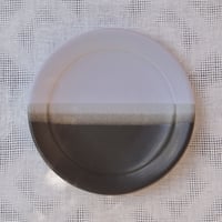 [Awabi ware]二彩八寸平成平皿（黒×パープル）