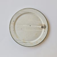 [十河隆史] 粉引　リム皿