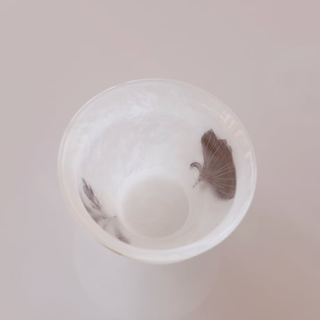[Yukiko glassworks]盃　white&gold