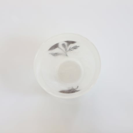 [Yukiko glassworks]盃　white&gold