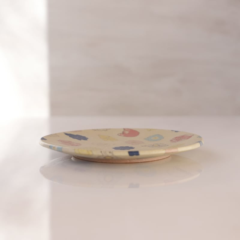 田中ちあき]フラワーパターン5寸皿・マルチ | gallery maruyama stitch