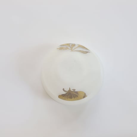 [Yukiko glassworks]盃　white&gold