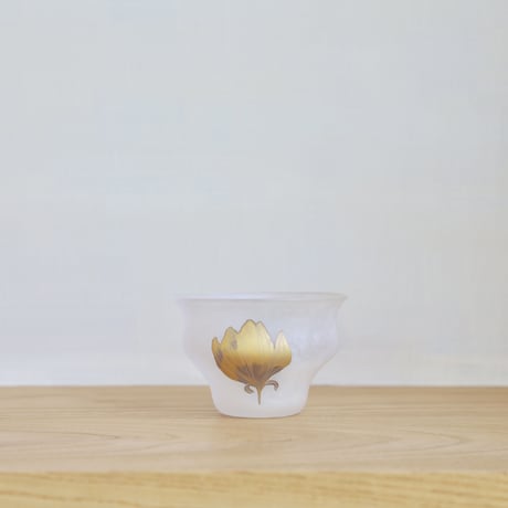 [Yukiko glassworks]盃　white&gold